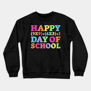 Math Formula 100 Days Of School Teacher 100Th Day Kids Crewneck Sweatshirt